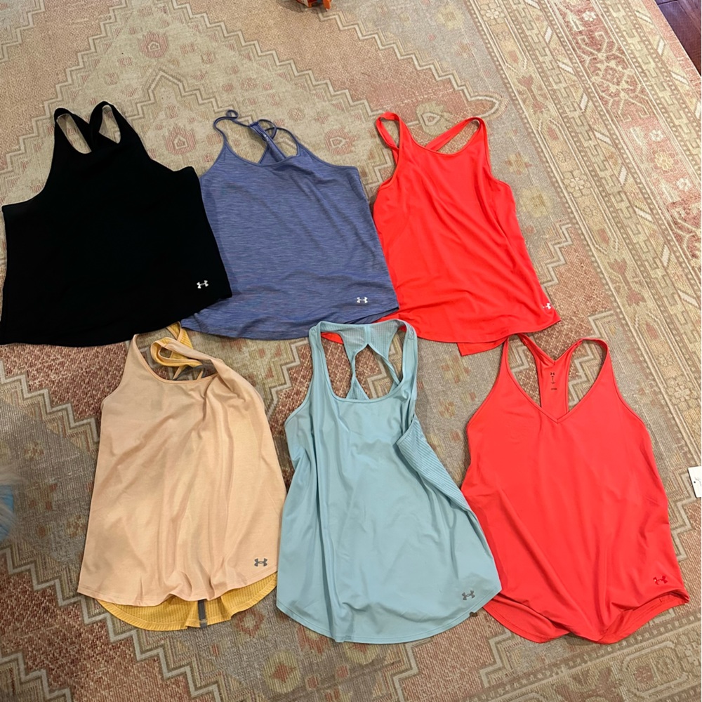 Six Under Armor Women’s Running Tanks